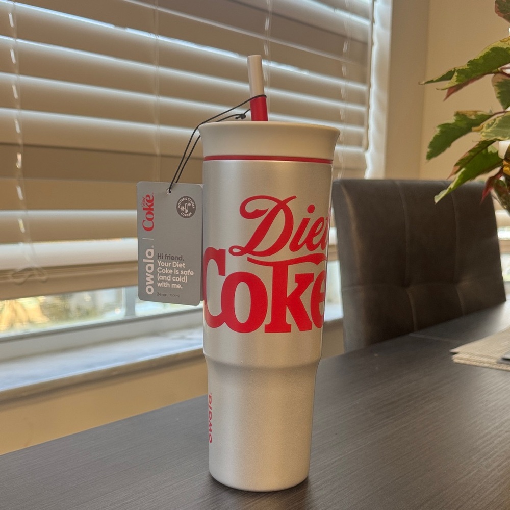 NWT Owala Diet Coke Stainless Steel Tumbler - Silver and Red